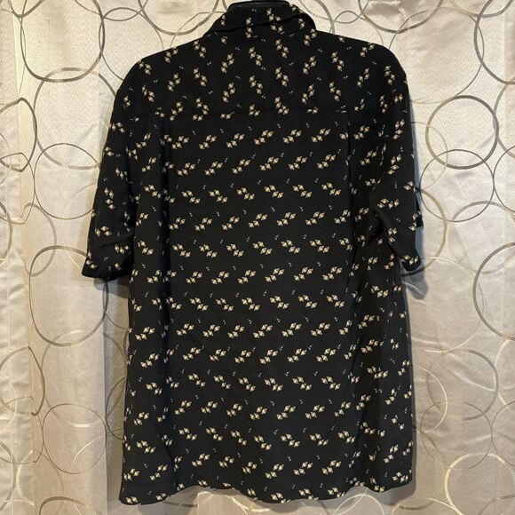 Knightsbridge Medium Mens Diamond Pattern Button Up Shirt Short Sleeve Casual - Picture 4 of 6